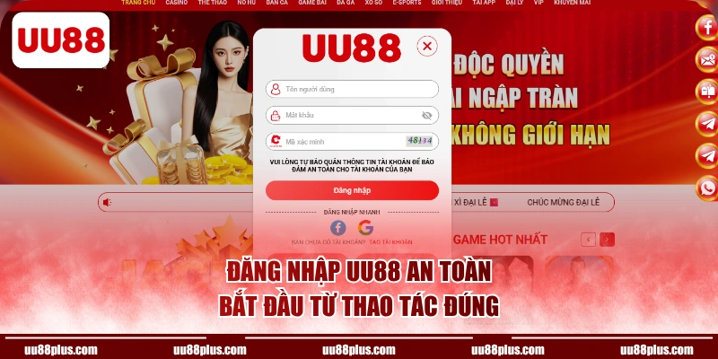 Đăng nhập UU88 an toàn bắt đầu từ thao tác đúng